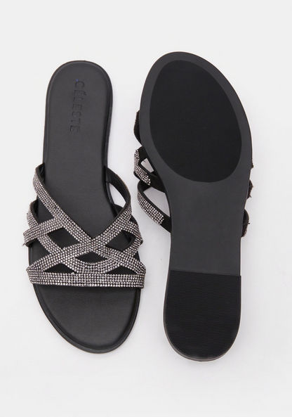 Celeste Embellished Slip-On Flat Sandals
