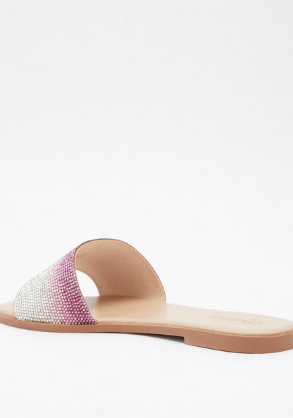 Celeste Women's Embellished Open Toe Slide Sandals-Women%27s Flat Sandals-image-2
