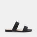 Celeste Women's Glitter Detailed Open Toe Slide Sandals-Women%27s Flat Sandals-thumbnailMobile-0