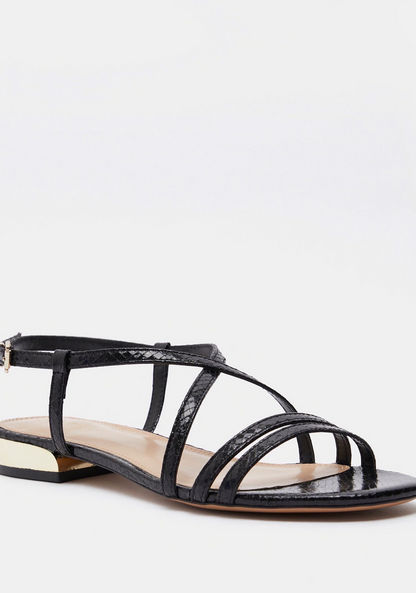 Celeste Strappy Sandals with Buckle Closure-Women%27s Flat Sandals-image-1
