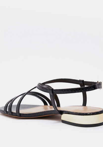 Celeste Strappy Sandals with Buckle Closure-Women%27s Flat Sandals-image-2