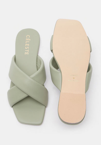 Celeste Women's Cross Strap Slide Sandals-Women%27s Flat Sandals-image-4