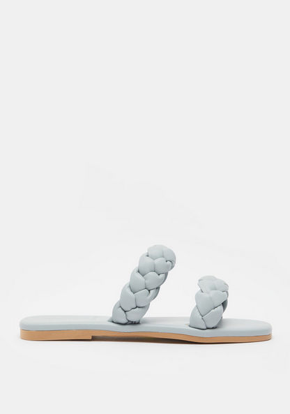 Celeste Women's Open Toe Slide Sandals with Braided Straps-Women%27s Flat Sandals-image-0