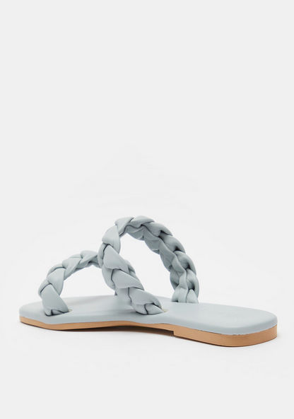 Celeste Women's Open Toe Slide Sandals with Braided Straps-Women%27s Flat Sandals-image-2