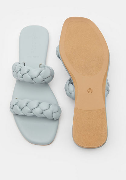 Celeste Women's Open Toe Slide Sandals with Braided Straps-Women%27s Flat Sandals-image-4