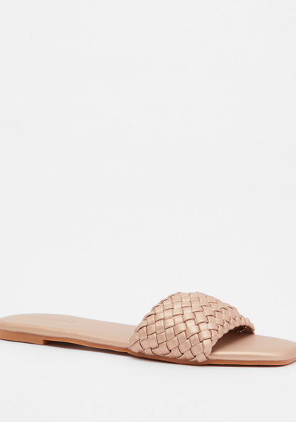 Celeste Weave Textured Slip-On Flat Sandals