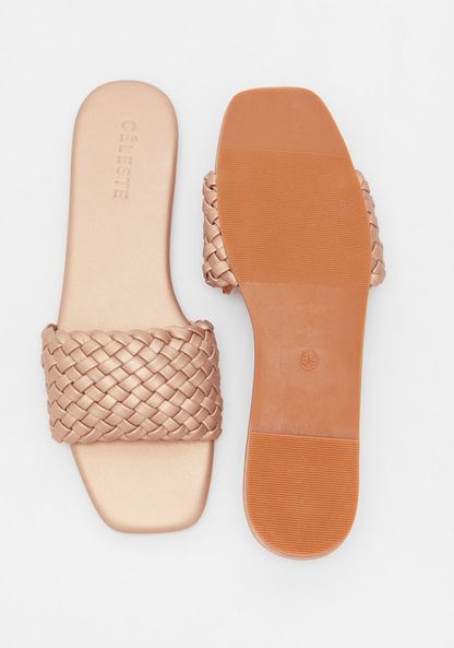 Celeste Weave Textured Slip-On Flat Sandals