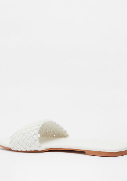 Celeste Weave Textured Slip-On Flat Sandals-Women%27s Flat Sandals-image-2