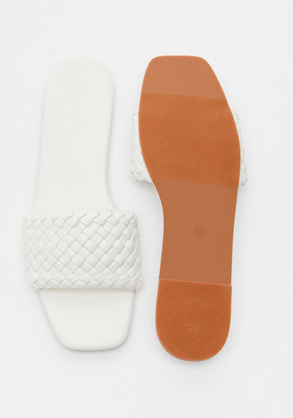 Celeste Weave Textured Slip-On Flat Sandals-Women%27s Flat Sandals-image-4