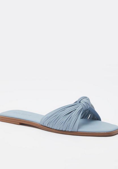 Celeste Women's Open Toe Strappy Knot Sandals-Women%27s Flat Sandals-image-1