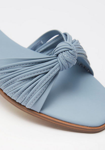 Celeste Women's Open Toe Strappy Knot Sandals-Women%27s Flat Sandals-image-3