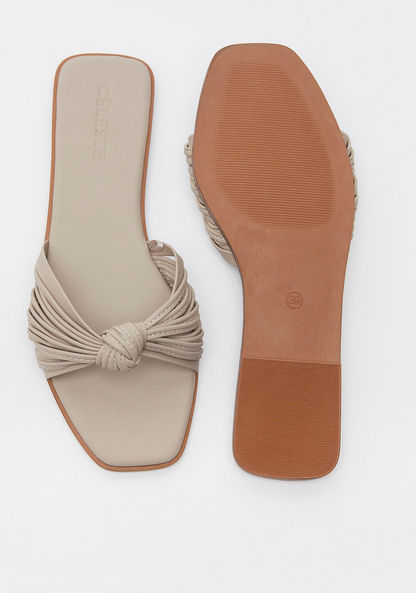 Celeste Women's Open Toe Strappy Knot Sandals-Women%27s Flat Sandals-image-4
