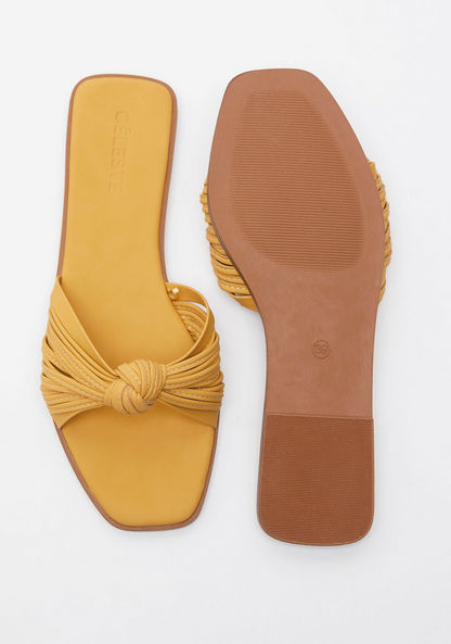 Celeste Women's Open Toe Strappy Knot Sandals-Women%27s Flat Sandals-image-4