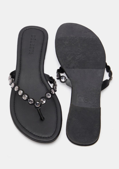 Celeste Women's Embellished Slip-On Thong Sandals