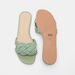 Celeste Women's Textured Slide Sandals with Weave Strap Accent-Women%27s Flat Sandals-thumbnail-4