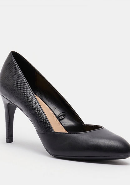 Solid Slip-On Pumps with Stiletto Heels-Women%27s Heel Shoes-image-1