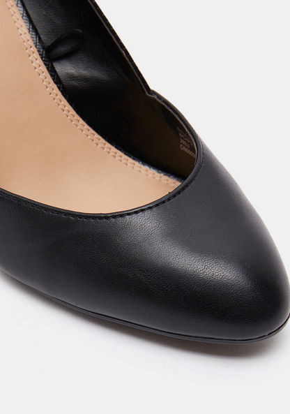 Solid Slip-On Pumps with Stiletto Heels-Women%27s Heel Shoes-image-3