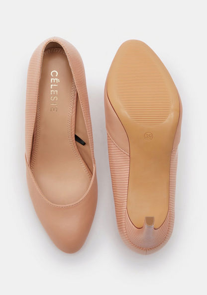 Solid Slip-On Pumps with Stiletto Heels-Women%27s Heel Shoes-image-4