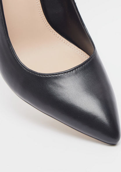 Celeste Women's Solid Slip-On Pumps with Block Heels-Women%27s Heel Shoes-image-3