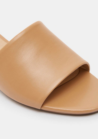 Open Toe Slide Sandals with Low Block Heels-Women%27s Heel Sandals-image-3