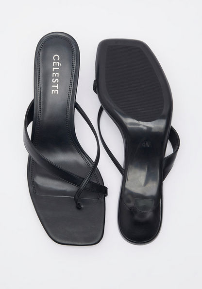 Celeste Women's Slip-On Sandals with Kitten Heels-Women%27s Heel Sandals-image-4