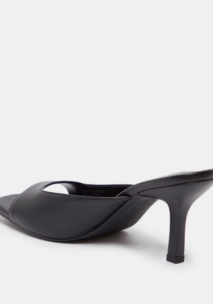 Celeste Solid Slide Sandals with Stiletto Heels-Women%27s Heel Sandals-image-2