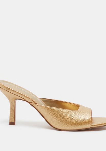 Celeste Solid Slide Sandals with Stiletto Heels-Women%27s Heel Sandals-image-0