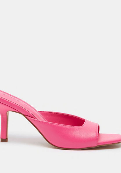 Celeste Solid Slide Sandals with Stiletto Heels-Women%27s Heel Sandals-image-0