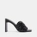 Celeste Women's Weave Detail Open Toe Slip-On Sandals with Block Heels-Women%27s Heel Sandals-thumbnailMobile-0