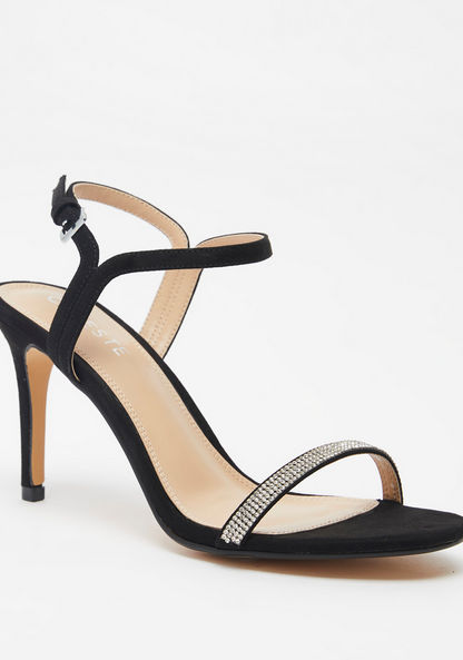 Celeste Open Toe Embellished Sandals with Stiletto Heels-Women%27s Heel Sandals-image-1