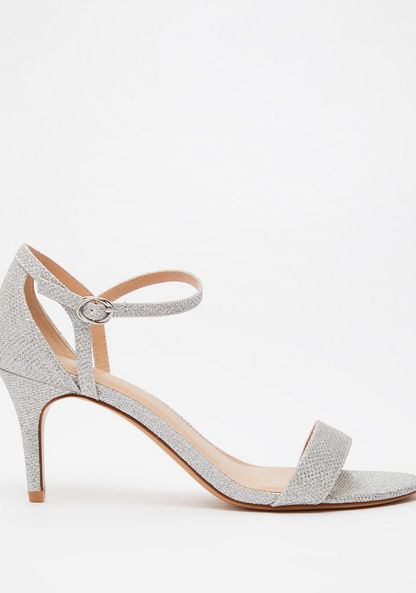 Celeste Open Toe Textured Sandals with Stiletto Heels-Women%27s Heel Sandals-image-0