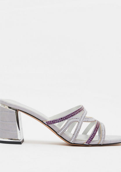 Celeste Women's Embellished Slip-On Sandals with Block Heels-Women%27s Heel Sandals-image-0