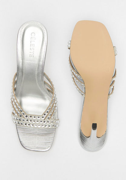 Celeste Women's Embellished Slip-On Sandals with Stiletto Heels-Women%27s Heel Sandals-image-6