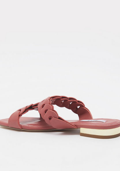 ELLE Women's Open Toe Slide Sandals