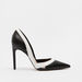 ELLE Women's Panelled Slip-On Shoes with Stiletto Heels-Women%27s Heel Shoes-thumbnailMobile-0