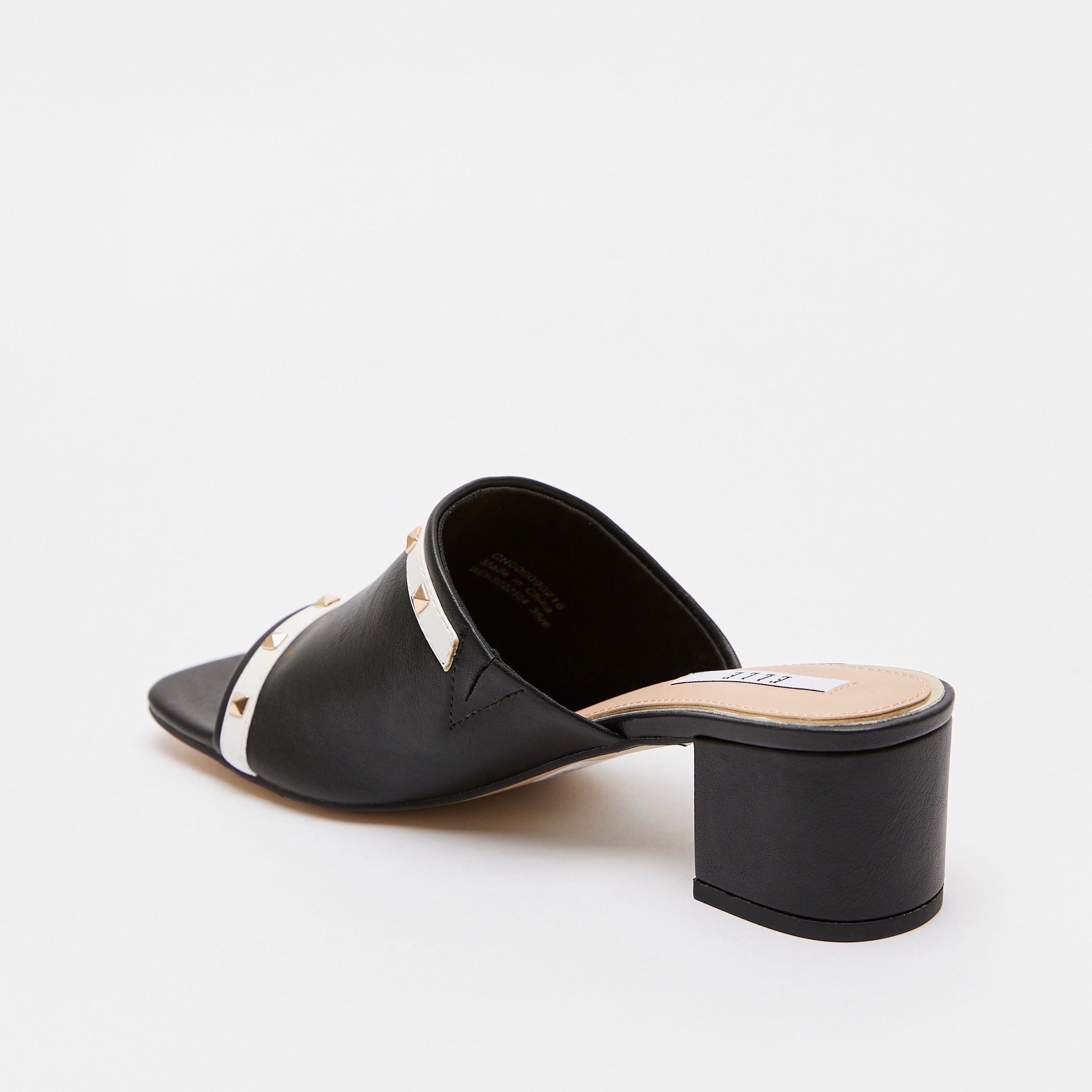 ELLE Studded Peep-Toe Block Heels with Slip-On Style-women-shoes-heels-image-3