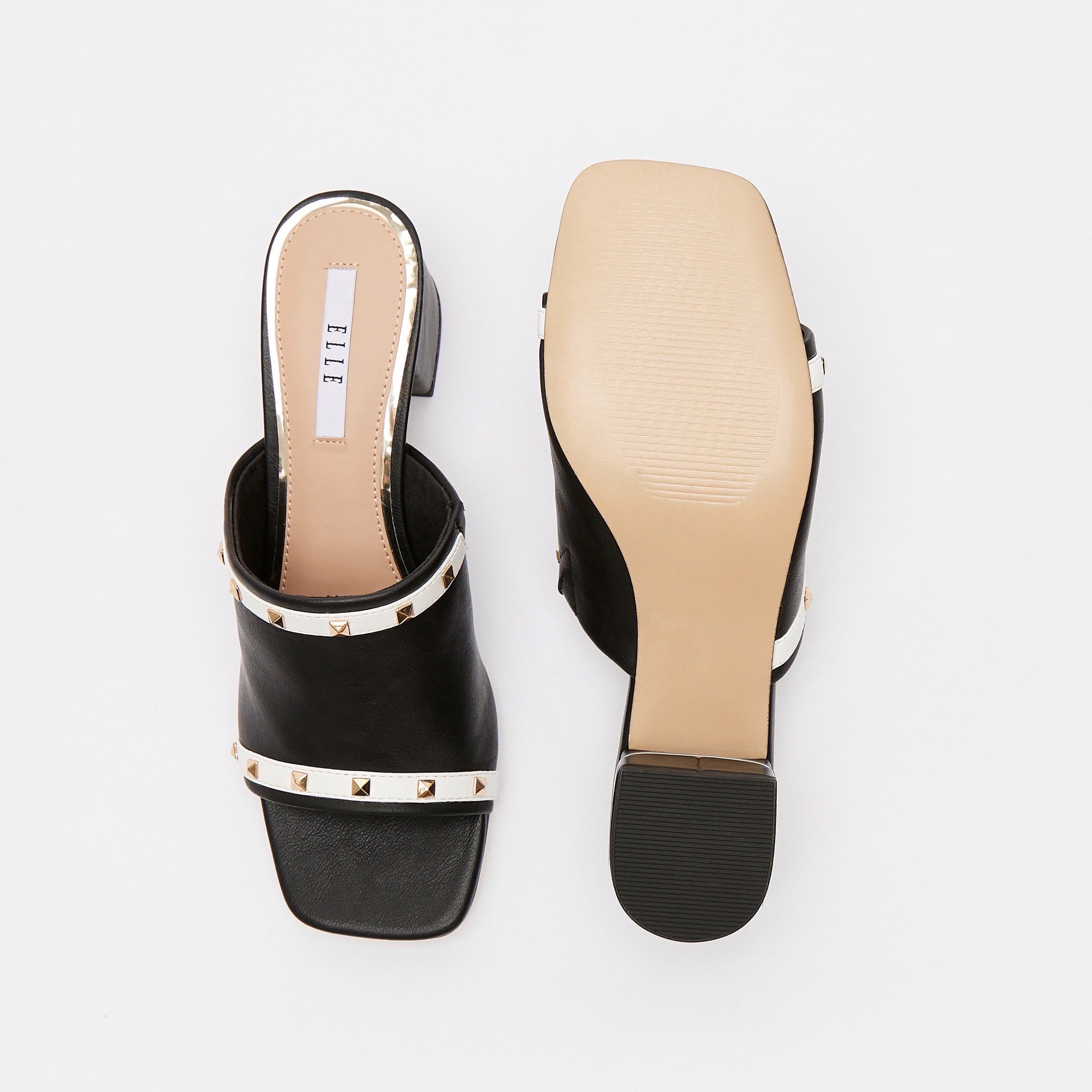 ELLE Studded Peep-Toe Block Heels with Slip-On Style-women-shoes-heels-image-5
