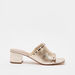ELLE Studded Peep-Toe Block Heels with Slip-On Style-Women%27s Heel Sandals-thumbnail-0