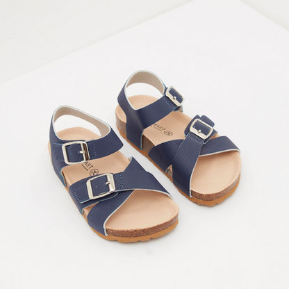 Textured Floaters with Buckle Closure-Baby Boy%27s Sandals-image-1