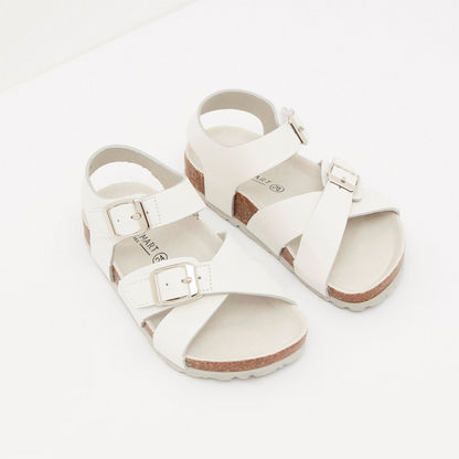 Textured Floaters with Buckle Closure-Baby Boy%27s Sandals-image-1