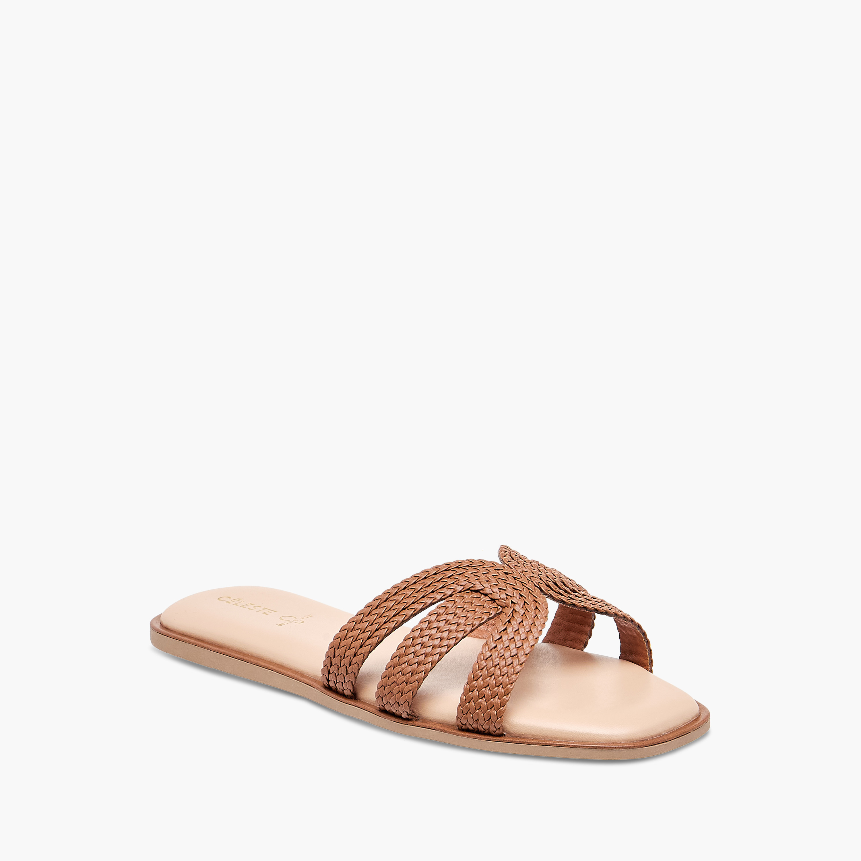 Celeste Women's Textured Slip-On Flat Sandals-women-shoes-flats-sandals-image-2