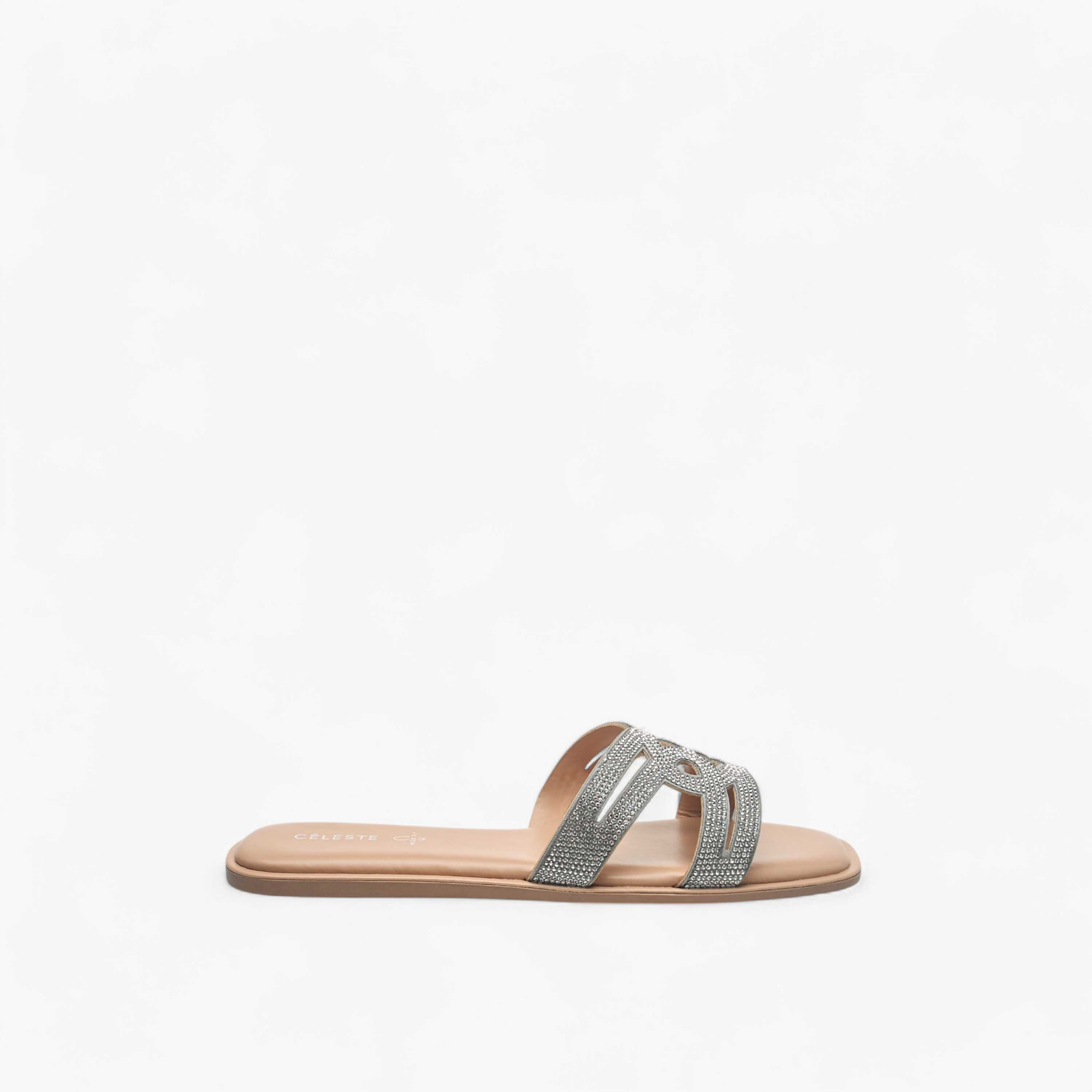صندل مرصع سهل الارتداء بحزام للنساء من سيليست-women-shoes-flats-sandals-image-3