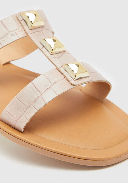 Celeste Women's Embellished Open Toe Slide Sandals-Women%27s Flat Sandals-image-3