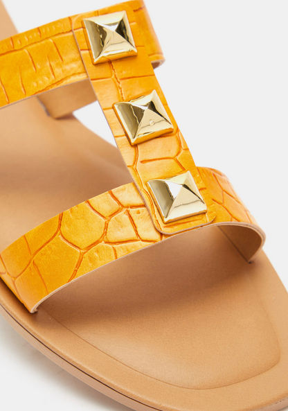 Celeste Women's Embellished Open Toe Slide Sandals-Women%27s Flat Sandals-image-3