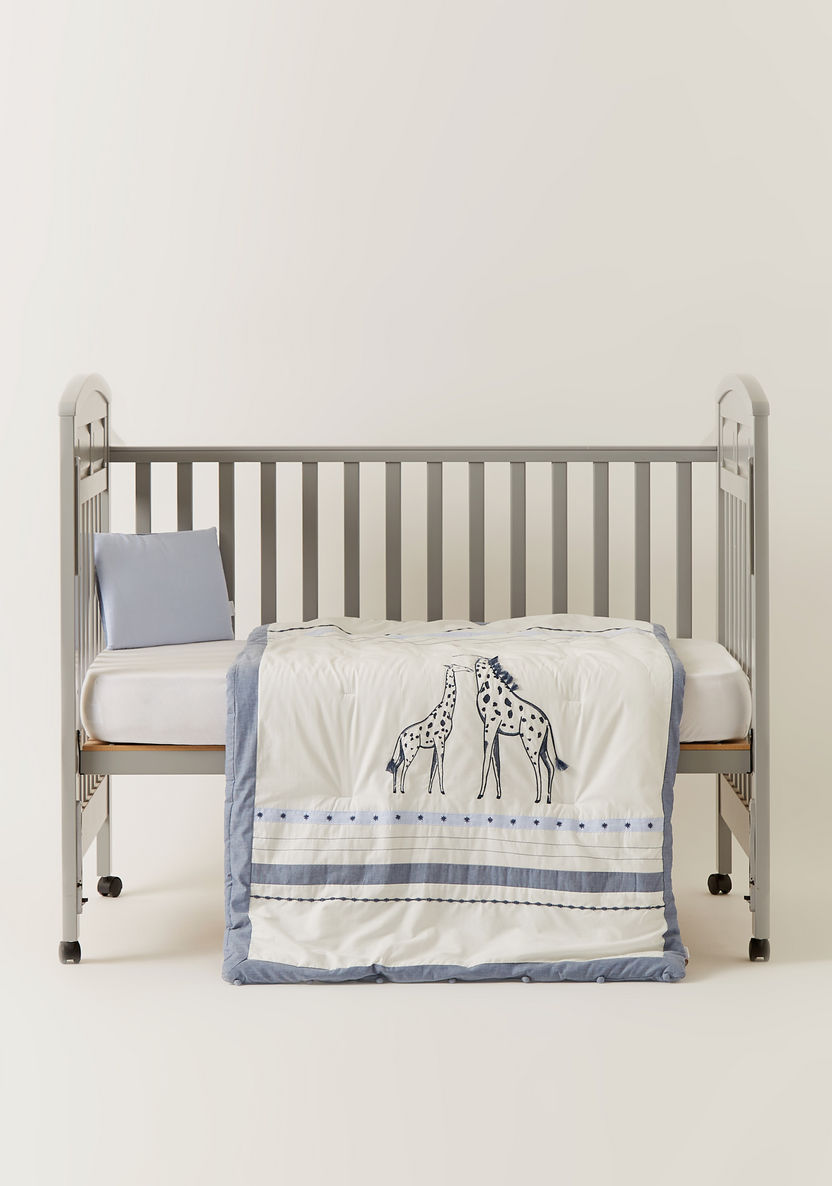 Giggles Giraffe Print 2-Piece Comforter Set - 200x98 cms-Baby Bedding-image-1