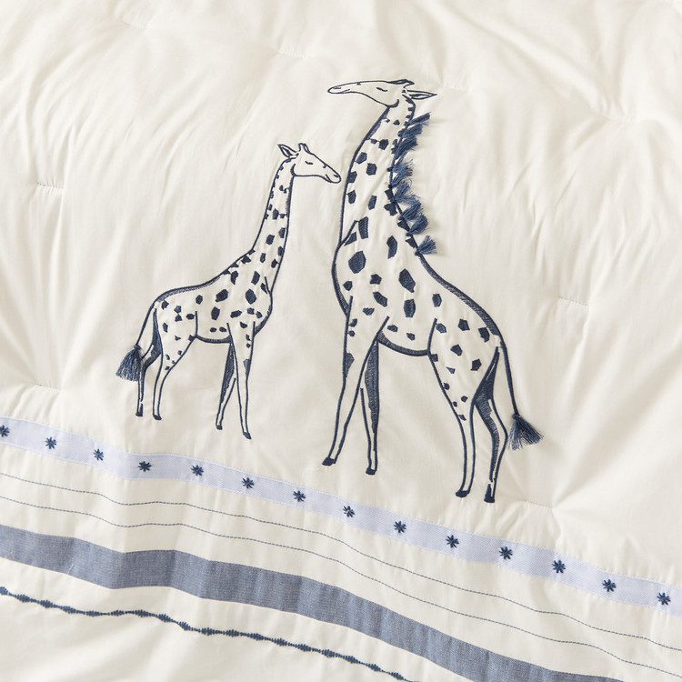 Giggles Giraffe Print 2-Piece Comforter Set - 200x98 cms