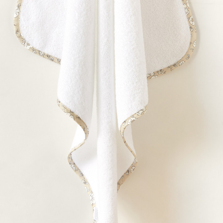 Giggles Floral Embroidered Hooded Towel - 75x75 cms