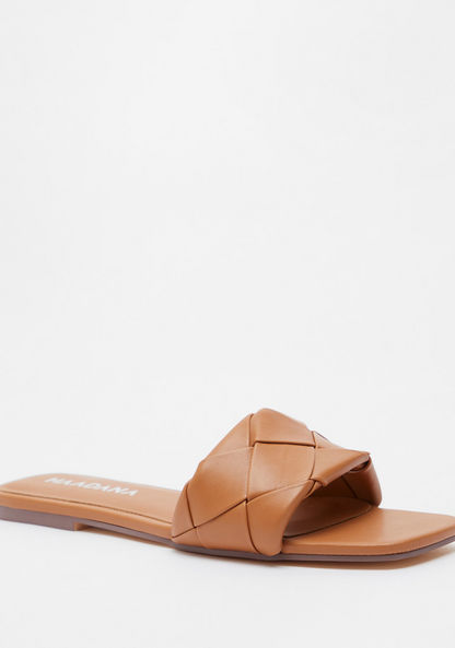 Haadana Weave Textured Slip-On Sandals-Women%27s Flat Sandals-image-1