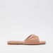 Haadana Quilted Open Toe Slide Sandals-Women%27s Flat Sandals-thumbnailMobile-0