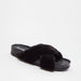 Haadana Textured Cross Strap Slip-on Slide Sandals-Women%27s Flat Sandals-thumbnailMobile-1
